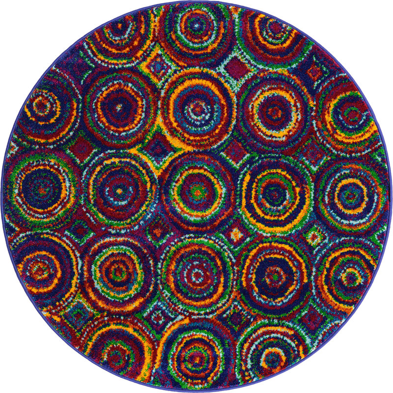 Malaija Geometric Indoor Rug, Round 4'