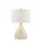 Emory 23.5" Resin Table Lamp with Fabric Shade, Off-White