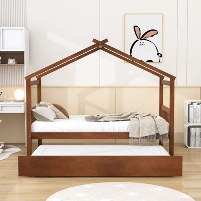 House Bed With Blackboard And Drawers, Classic Style, Creative Storage