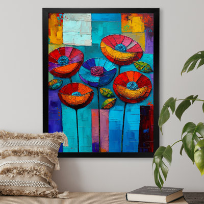 «Bright Blossoming Minimal Wildflowers III», reproduction sur toile