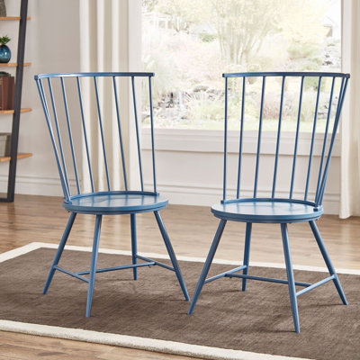 Kennamer Metal Slat Back Side Chair