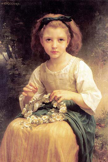 « child tresséing a couronne » par bouguereau, impression