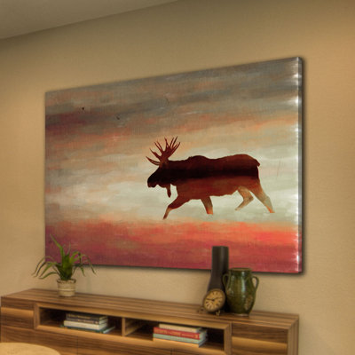 « moosehead » par parvez taj,, reproduction de peinture à l’aquarelle sur toile tendue