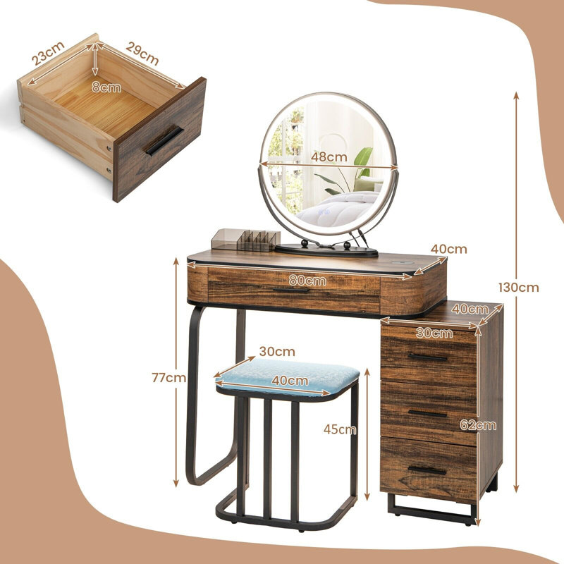 Dressing Table with Mirror