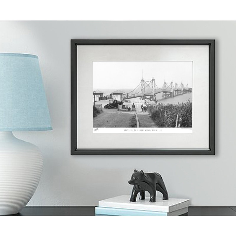 Seaview, The Suspension Pier 1913 - Single Picture Frame Print, 45cm H x 60cm W x 2.3cm D