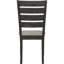 2 chaises de salle à manger grises avec sièges rembourrés - dossier simple et élégant 2 pièces pour un look transitionnel