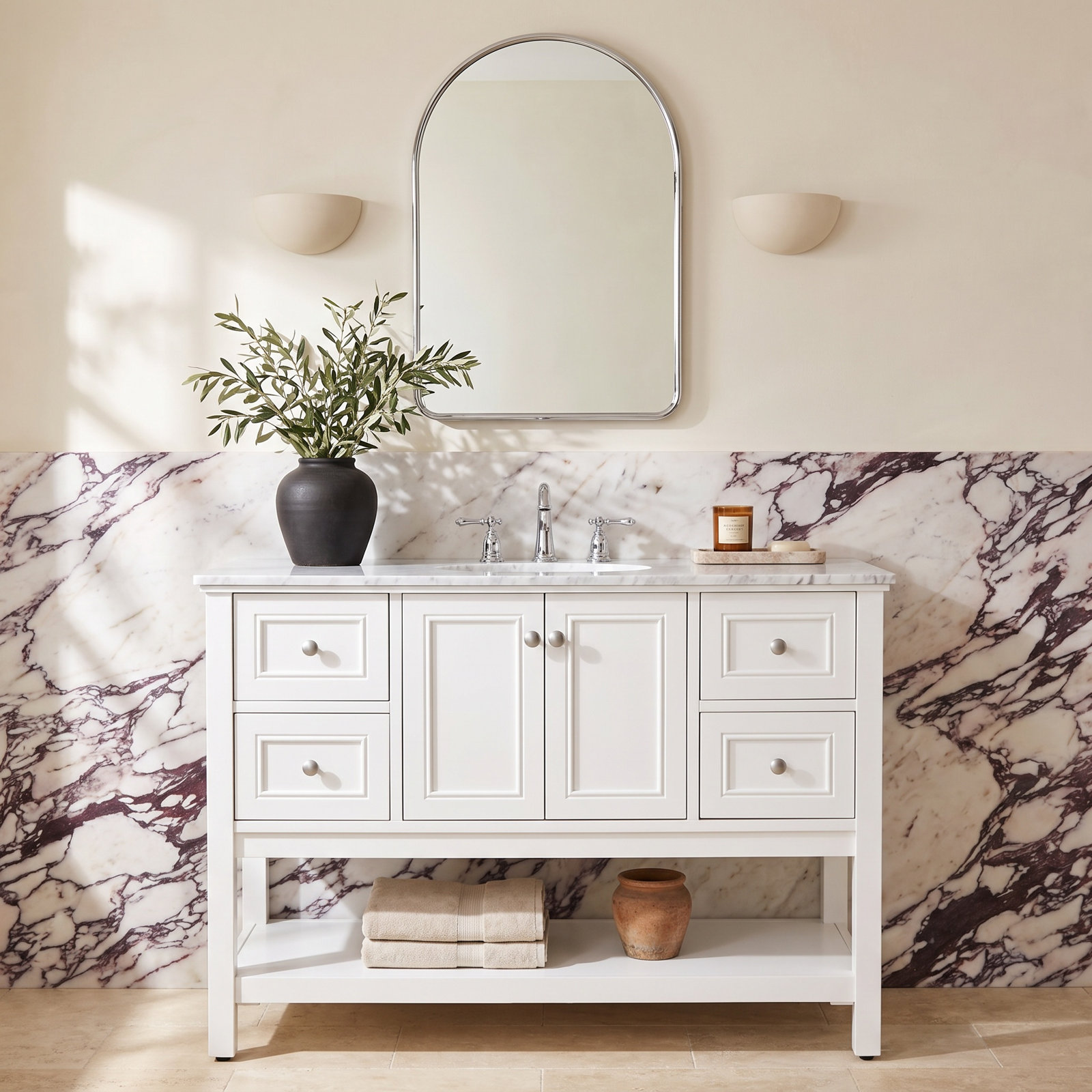 Bonsai 48'' Single Bathroom Vanity, White