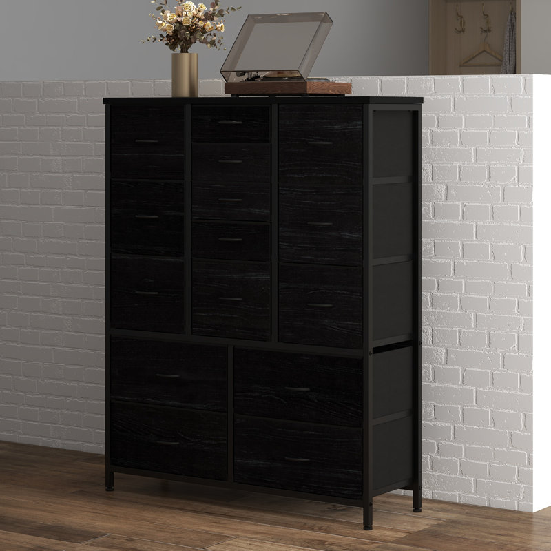 Commode 15 tiroirs avec commode en tissu