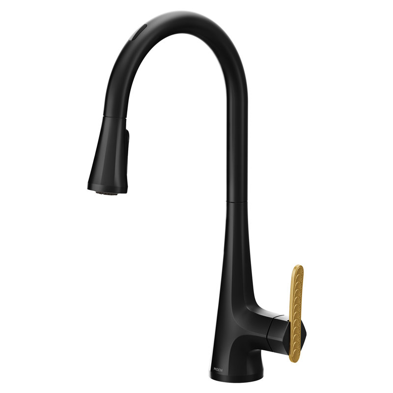 Sinema Smart Faucet Touchless Pull-Down Sprayer Kitchen Faucet with Voice and Motion Control, Matte Black