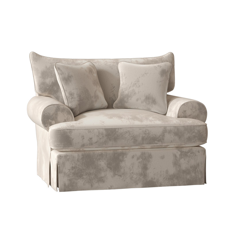 Chalkline Upholstered Armchair, Tweetie 10 Beige Performance Velvet, No