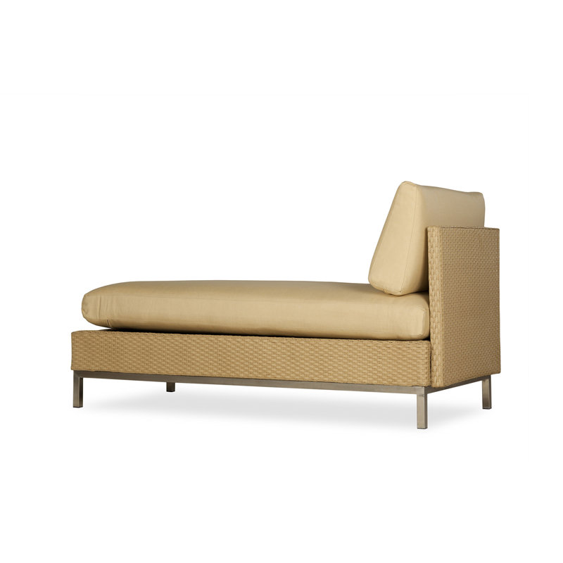 Elements Outdoor Chaise Lounge, Bark, Visions Cobalt