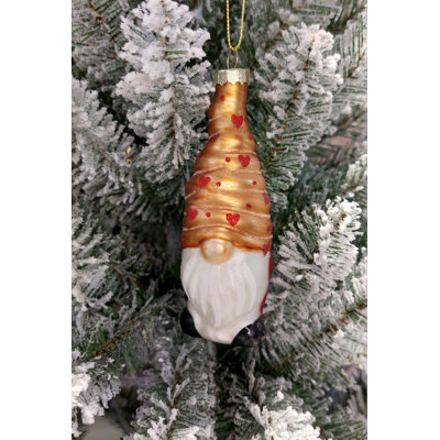 Christmas Glass Ornament - Yellow Gnome by  F07M3-2 HB-SY25714