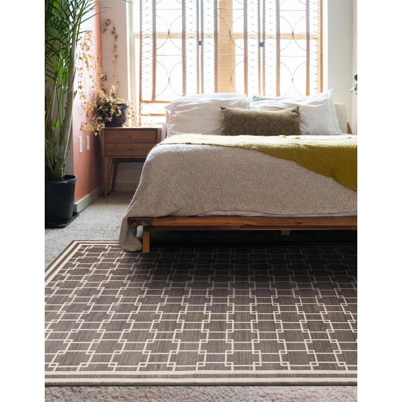 Tapis contemporain gris Ogorman, Rectangle 2 pi x 3 pi 1 po