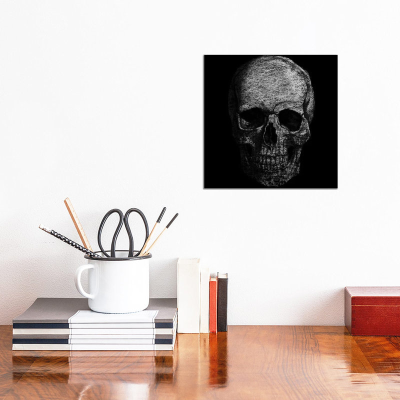 Skull Fibers - Wrapped Canvas Print, 30.48 cm H x 30.48 cm W