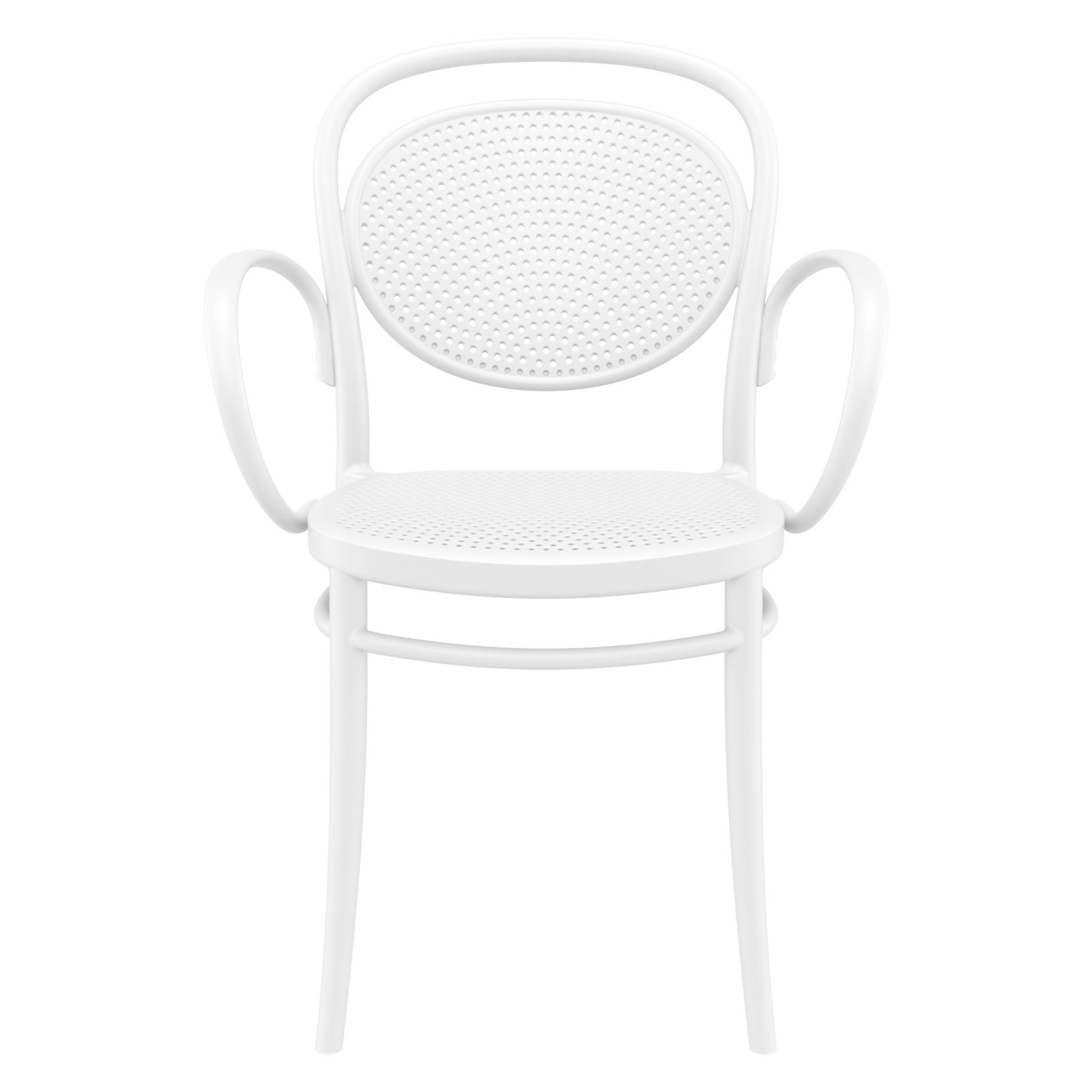 Farrah Stackable Patio Armchair, White
