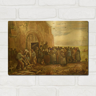 «Vincent Van Gogh 03» par Vincent Van Gogh, art mural en métal doré, 16 po x 12 po