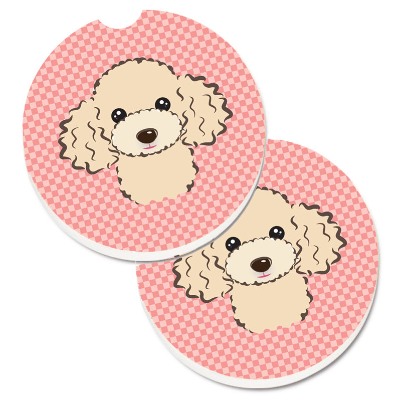 Sous-verre Retriever, Rose, Caniche Buff