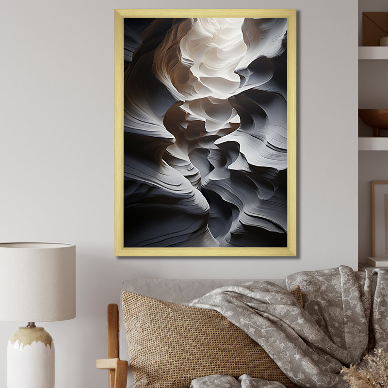 Lillo " Desert Aerial Dance VII ", Gold Picture Framed, 20" H x 12" W x 1" D