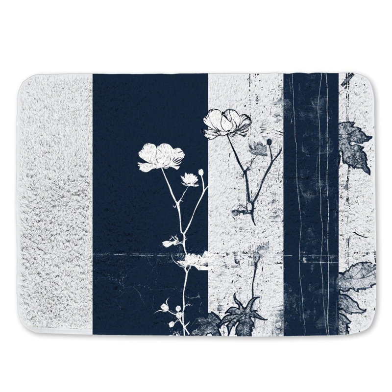 Tapis abstrait pour salle de bain, Simple - L 24 po x l 17 po