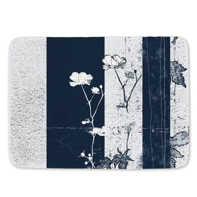 Tapis abstrait pour salle de bain, Simple - L 34 po x l 21 po