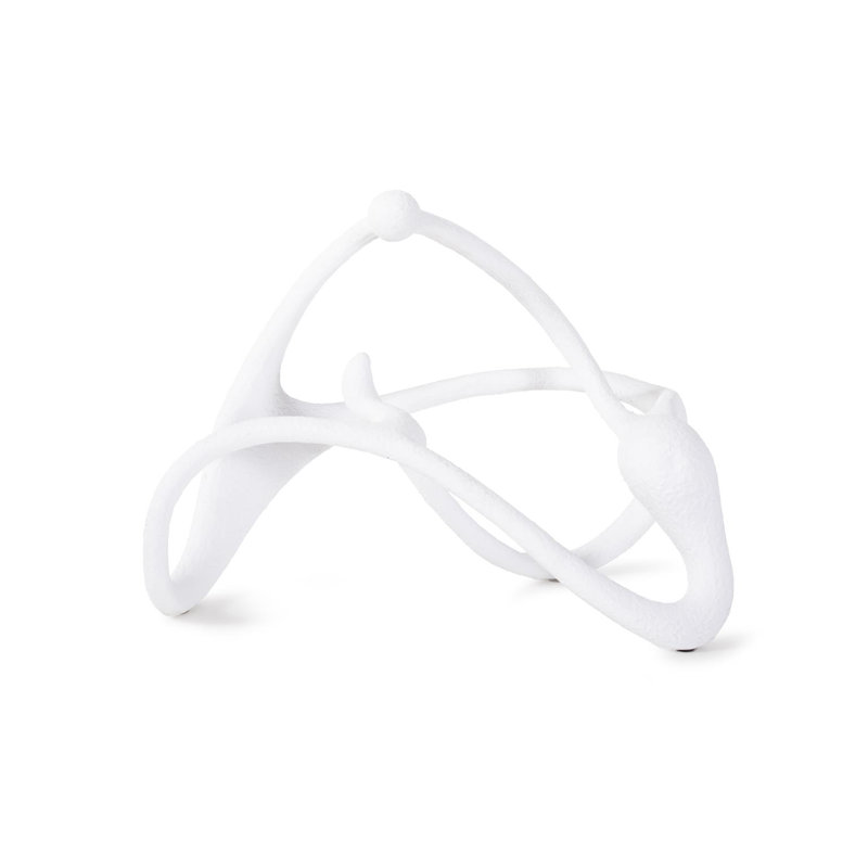 Sculpture Heekin, H 6,25 po x l 8,5 po x P 4,62 po, Blanc