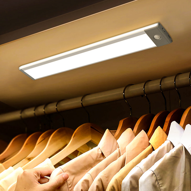 14.5Inch Motion Sensor Closet Light, 62LED Wireless Rechargeable Under Cabinet Light, 62LED 7000K Cool White