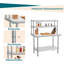 Table de travail robuste en acier inoxydable avec tablettes, table de préparation de cuisine commerciale 36 po x 24 po pour la maison, le restaurant, le garage ou un usage industriel-1019330776