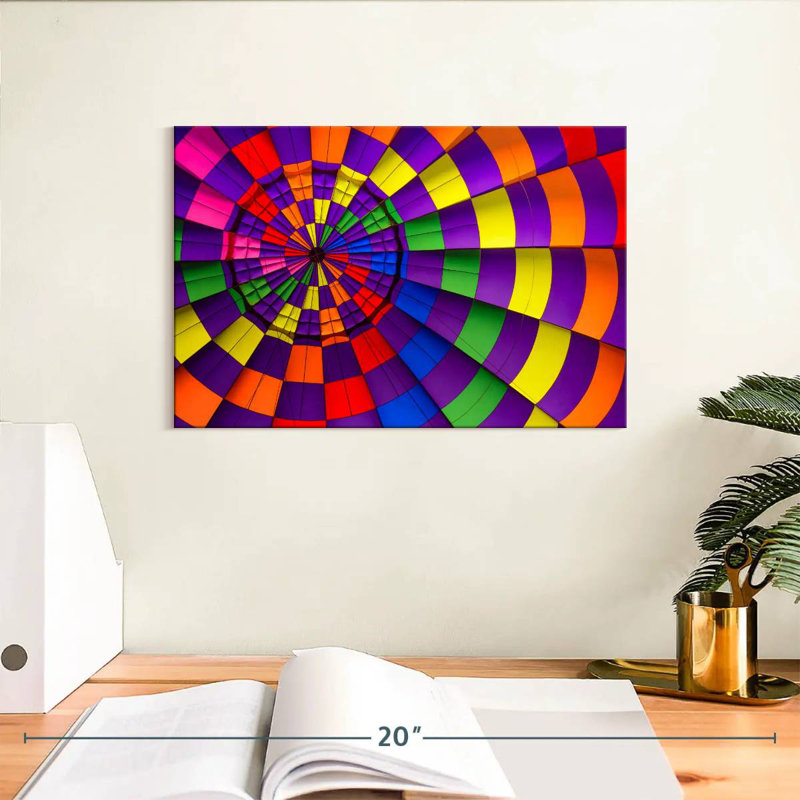 Mehar Rainbow Hot Air Balloon, 8" H x 12" W