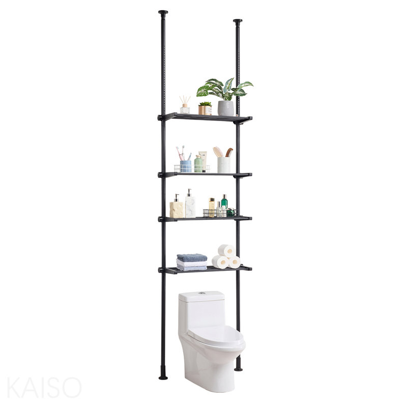 Étagère de salle de bain à 4 niveaux au-dessus de la toilette