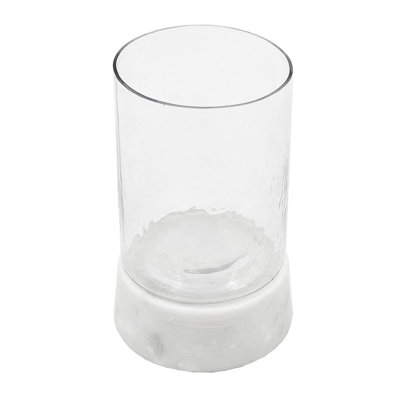 Glass Stone Candlestick Holder