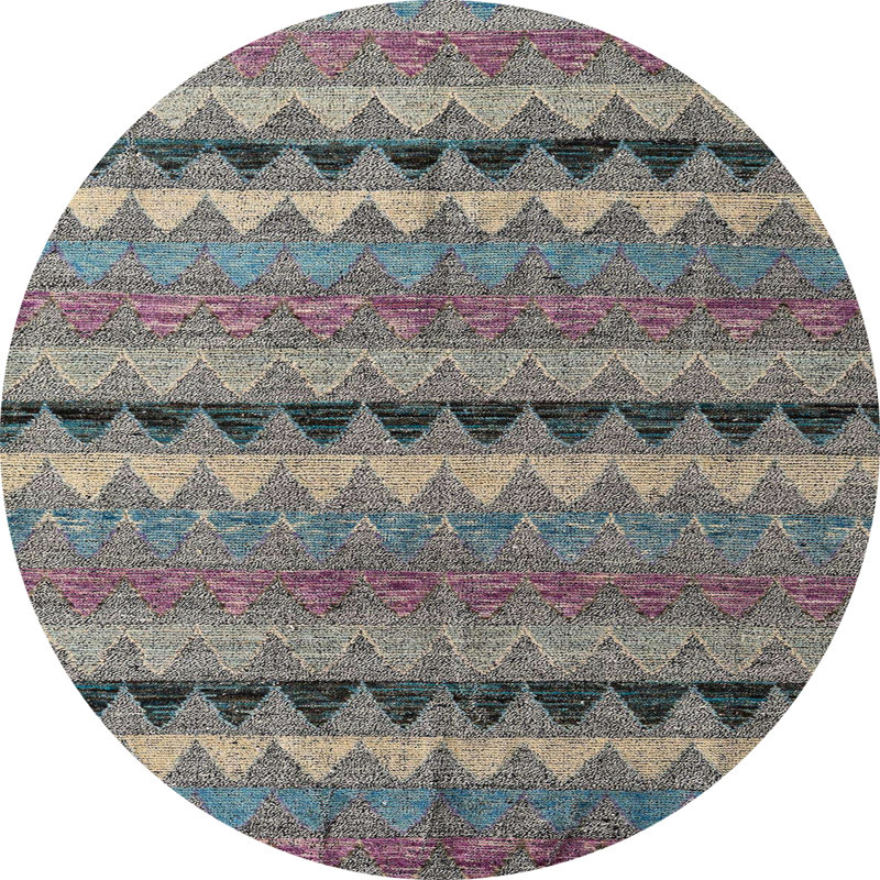 Tapis abstrait moderne 4641, Rond 7 pi