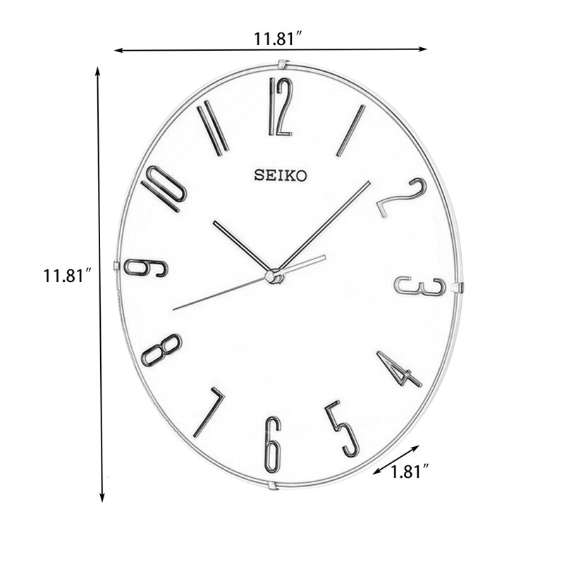 White Round Analog Wall Clocks