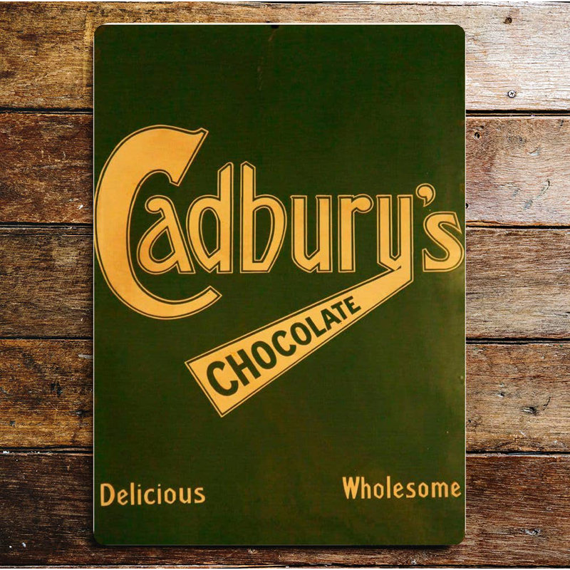 Cadbury's Chocolate Delicious Wholesome - No Frame Print on Metal