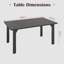 Table de salle à manger rectangulaire en acier pour l'extérieur