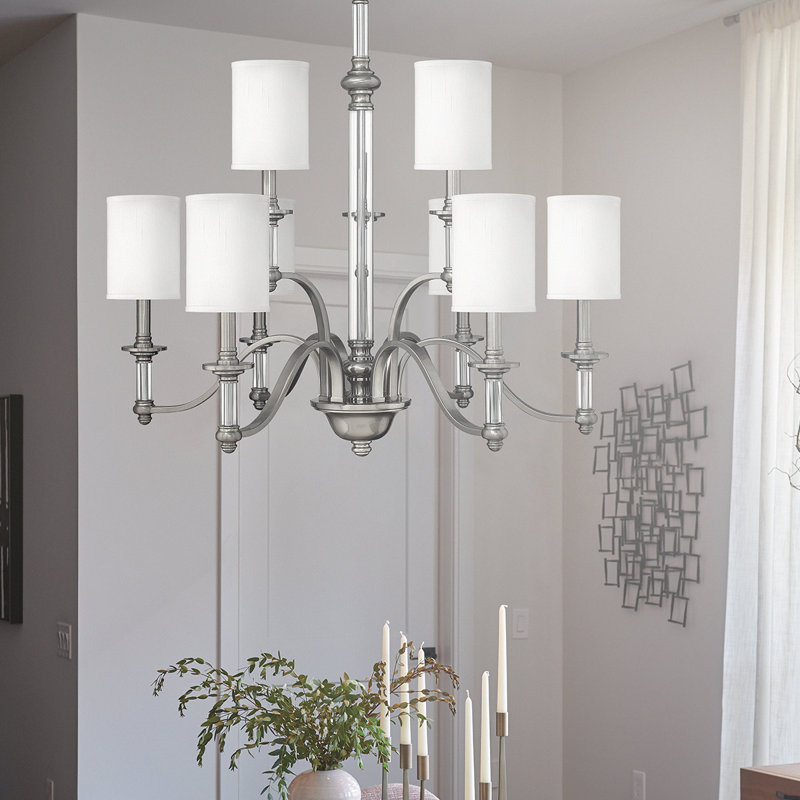 Reichman 9 - Light Shaded Chandelier