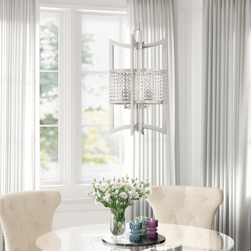Belisle 4 - Light Dimmable Geometric Chandelier, Hand Painted Palacial Bronze, 26" H