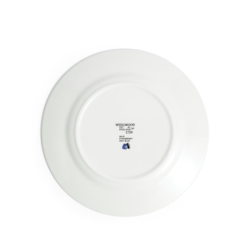 Inky Blue Hand-Painted Porcelain Salad Plate 8.1in