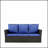 67.7 Inch All-Weather Wicker 3-Seat Patio Sofa With Plush Blue Cushions, Durable And Stylish For Outdoor Relaxation-228680677-228680679