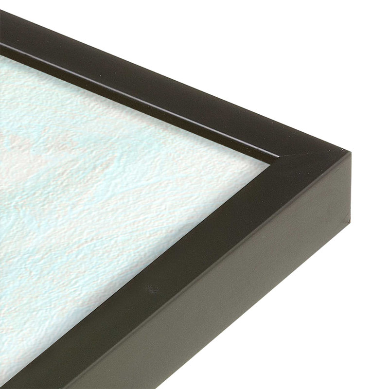 Couches de brume et de feuillage, H 25 po x l 37 po, Encadrement ouvert, noir satiné