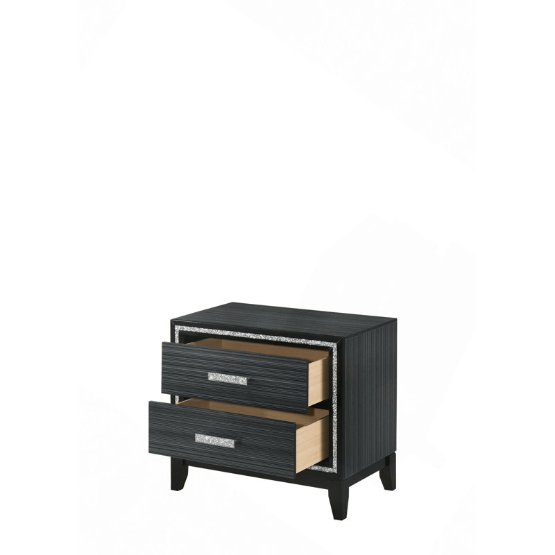 Table de chevet Haiden, Noir