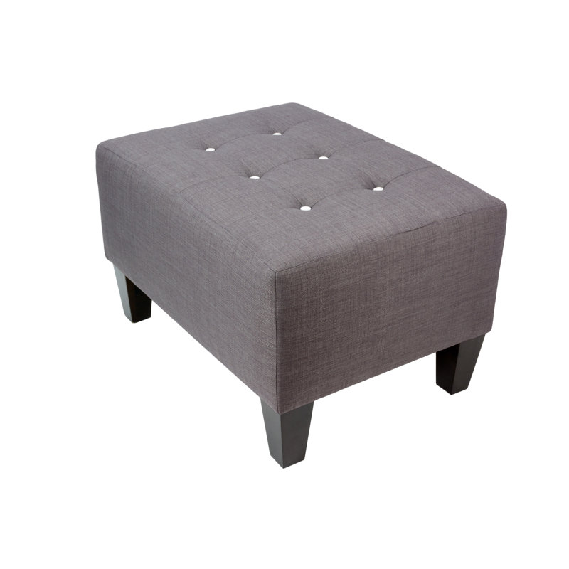Repose-pieds Aubriella, Blanc, Gris-rouge