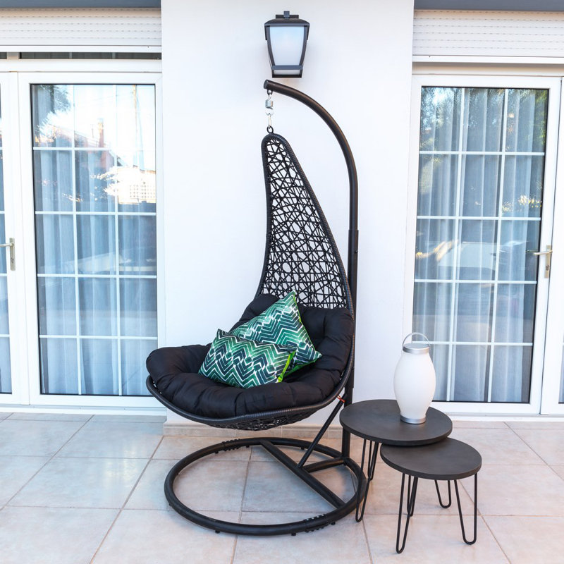 Dido Swing Chair with Stand, Black