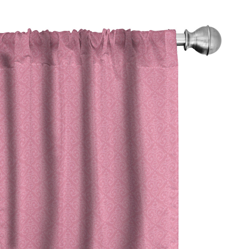 Geometric Semi-Sheer Rod Pocket Curtain Panels, 28" x 63"