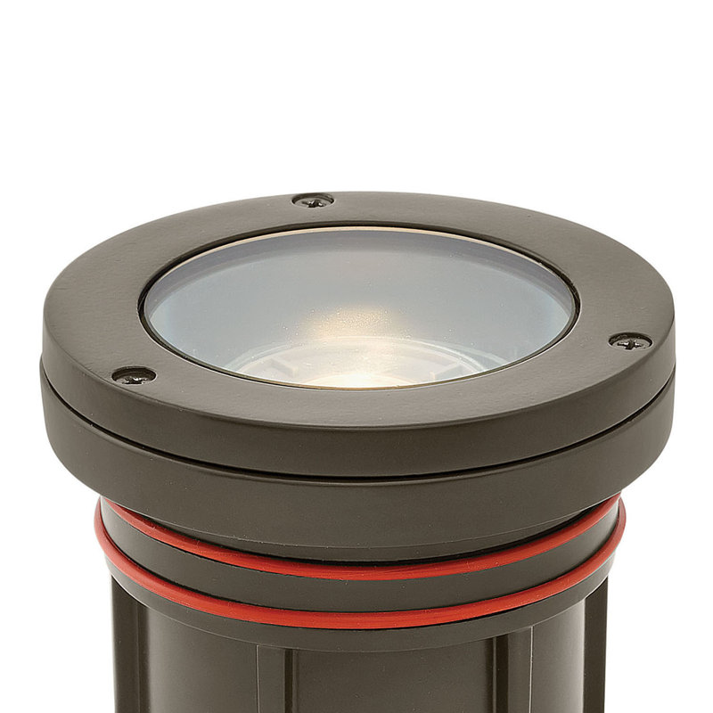 Bronze Low Voltage LED Well Light with Clear Lens