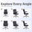 25.6 Inch Adjustable Armrest Dual Purpose Leg Swivel Office Chair With Spikes-749801910