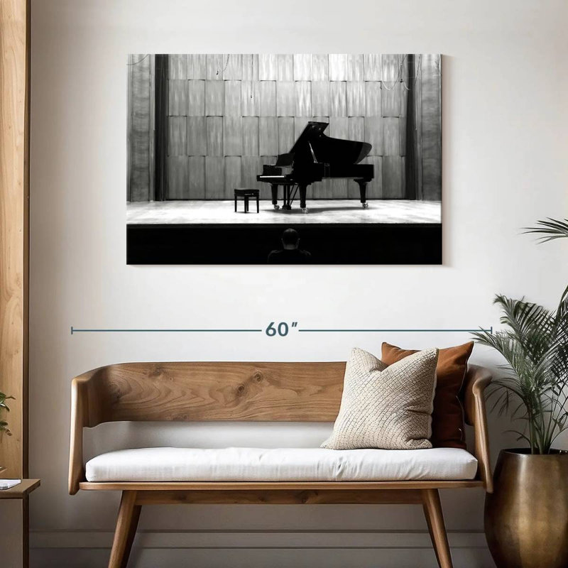 Abarca Black Grand Piano, 30" H x 45" W