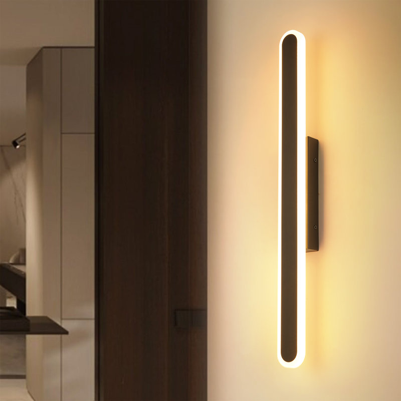 Solinell Dimmable Oval Minimalist Rectangular LED Wall Light