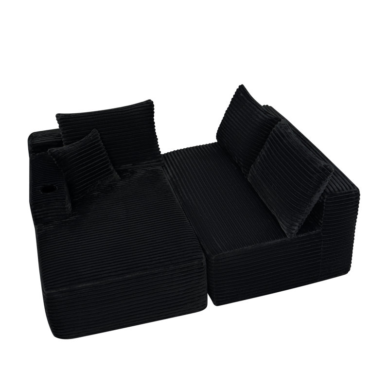Canapé modulaire en L 96 po