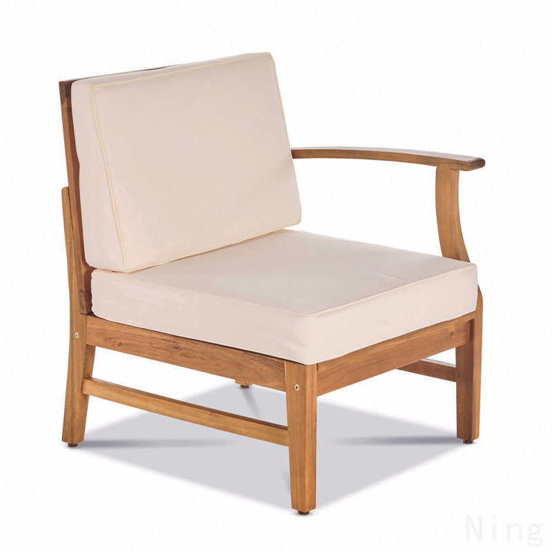 Fauteuil droit, crème, Beige