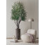 Olive artificielle 48 "- olivier réaliste avec tronc naturel et feuillage vert luxuriant-815898209